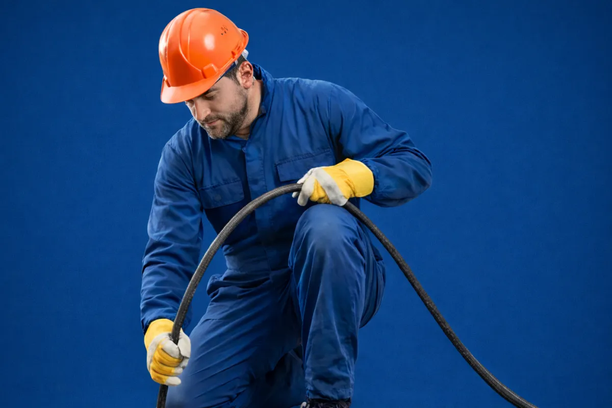 Professional drain engineer